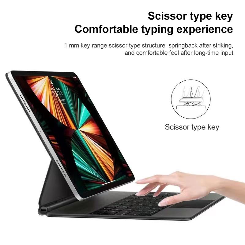 V562-A308859300ADE-202508290620-04 Bluetooth Keyboard Leather Case With Touch Pad - Bp129 - Black - Image 5