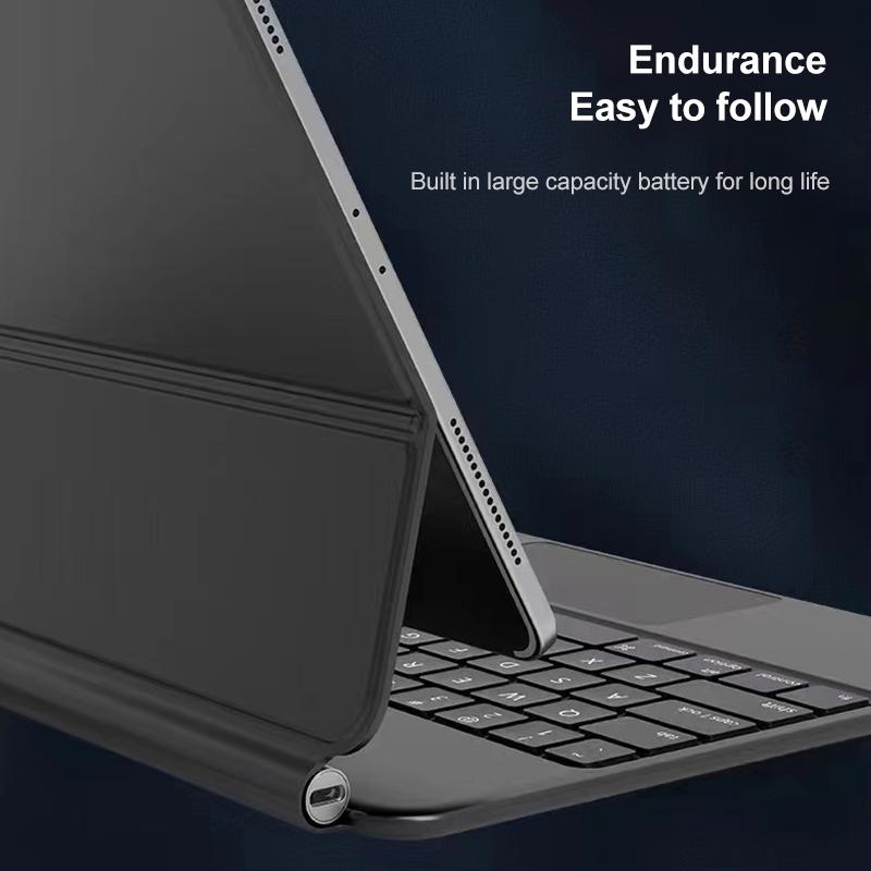 V562-A308859300ADE-202508290620-07 Bluetooth Keyboard Leather Case With Touch Pad - Bp129 - Black - Image 8