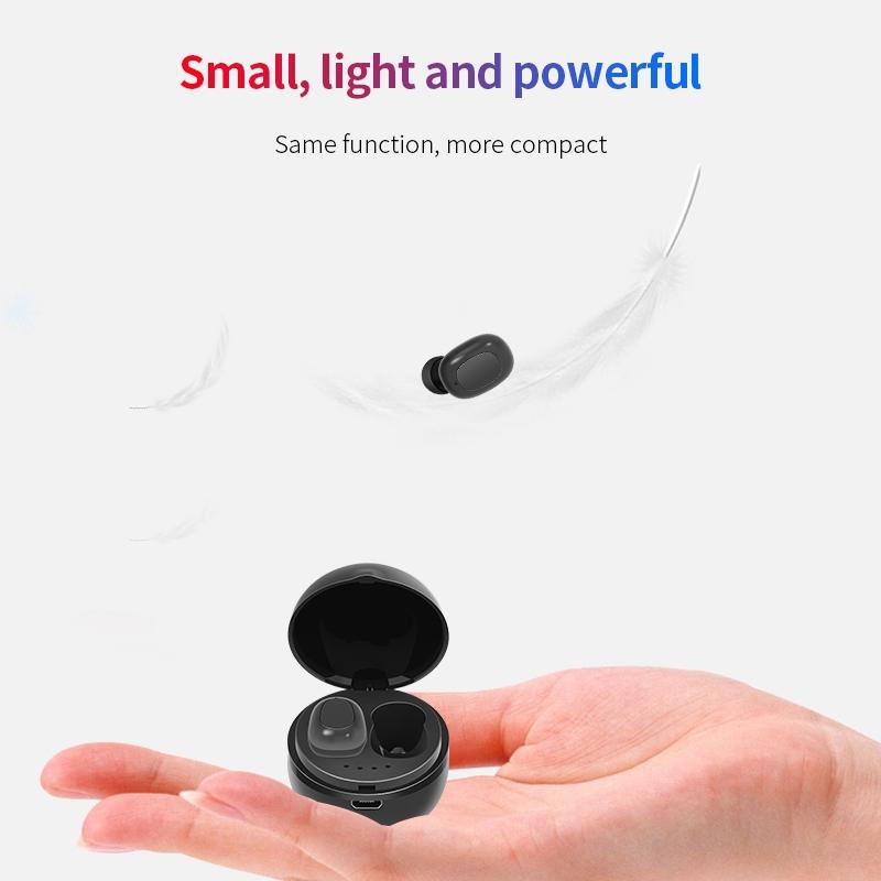 V562-B0105SXPI-202508281521-03 Wireless Bluetooth Earphones - Space Capsule Shape with Magnetic Charging Box & Lanyard - Black - Image 4