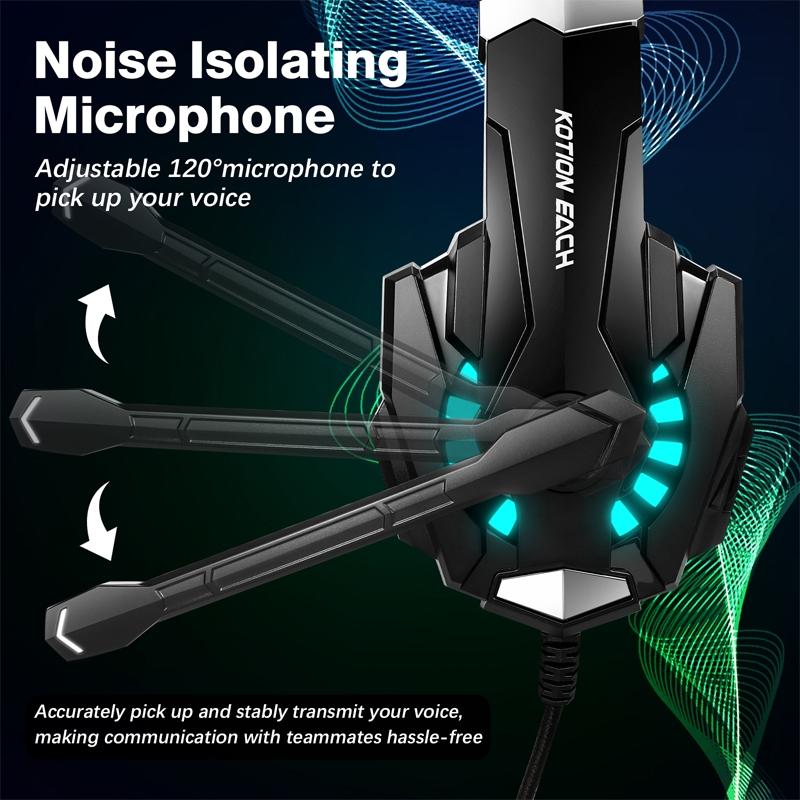 V562-B100644700ADE-202508292216-11 Pro Gaming Headset With Mic 2.1M Cable - Black White - Image 12