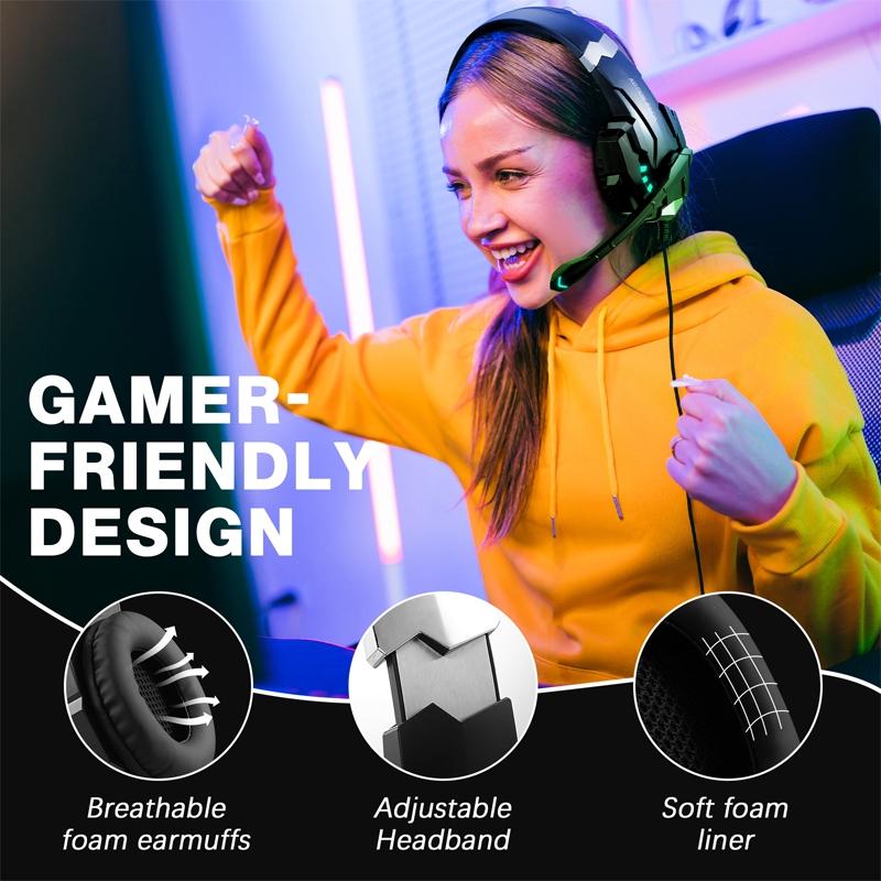 V562-B100644700ADE-202508292216-12 Pro Gaming Headset With Mic 2.1M Cable - Black White - Image 13