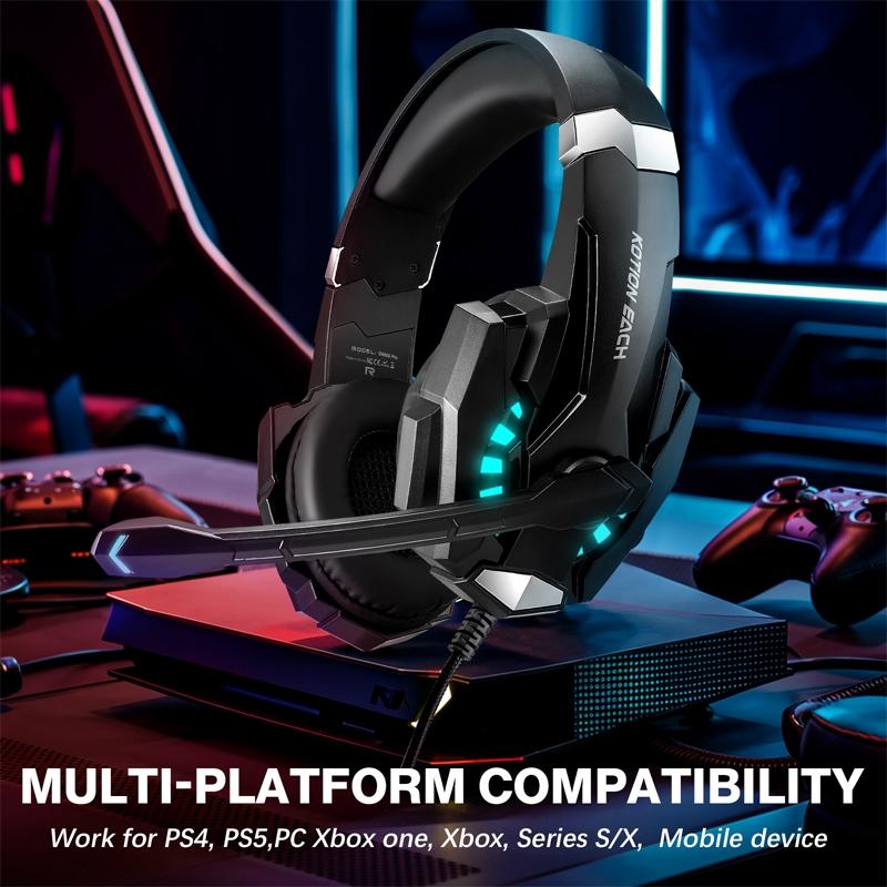 V562-B100644700ADE-202508292216-14 Pro Gaming Headset With Mic 2.1M Cable - Black White - Image 15