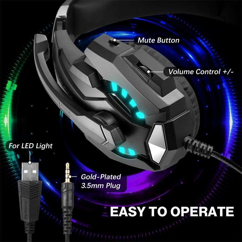 V562-B100644700ADE-202508292216-15 Pro Gaming Headset With Mic 2.1M Cable - Black White - Image 16
