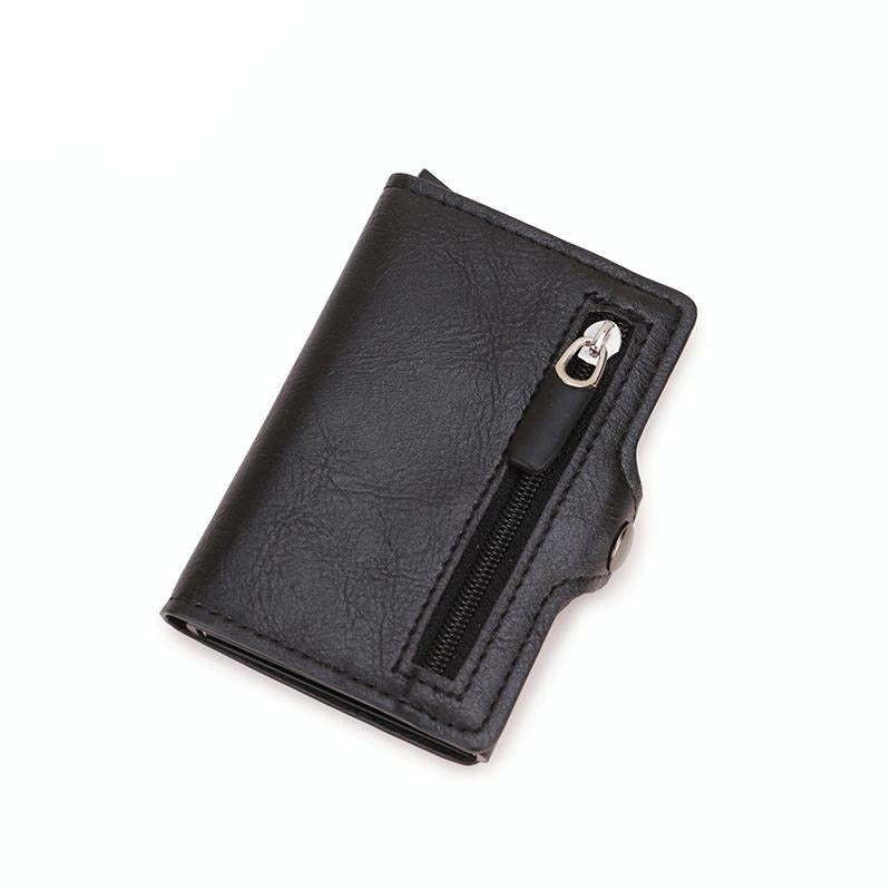 V562-B102627300ADE-202508282030-01 Multi-card Rfid Leather Holder with Metal Accent - Gold - Image 2