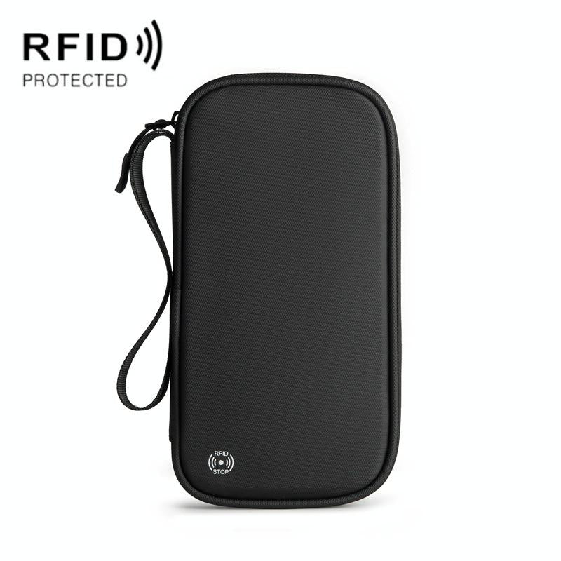 V562-B1026534060DBT-202508281431-00 Rfid Travel Passport & Card Holder - Secure - Black - Image 1
