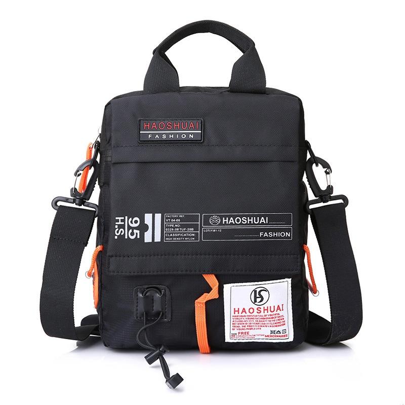 V562-B1032713060DBT-202508290120-00 Waterproof Men Crossbody Bag Outdoor Cloth Sling For Hands Free Convenience - Black - Image 1