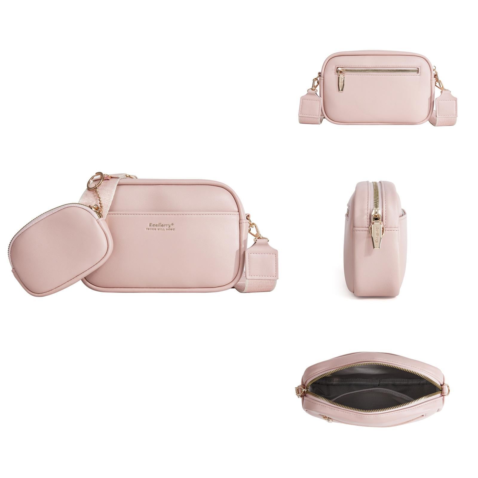 V562-B1035485060DBT-202508291245-00 Small Square Pu Crossbody Bag For Women High Capacity - Pink - Image 1