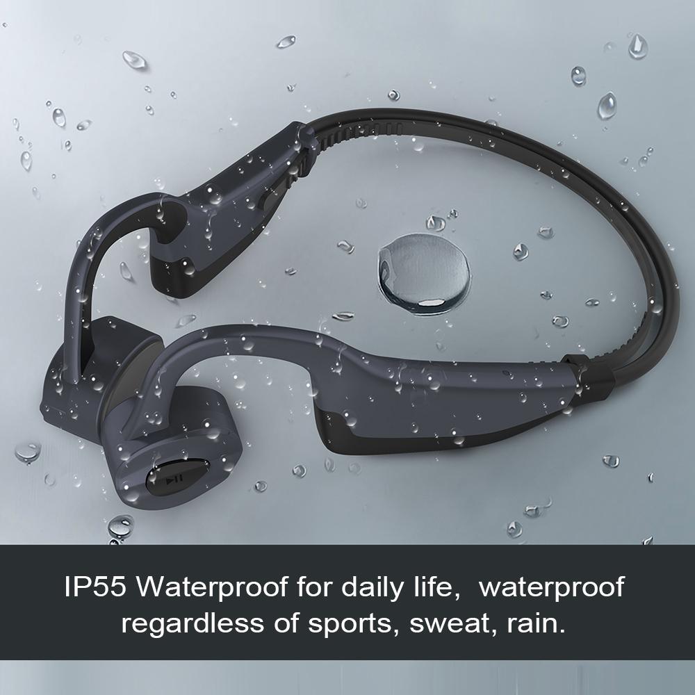 V562-B1053700550DBT-202508280715-13 Waterproof K7 Bone Conduction Bluetooth Earphones - 16gb Ram - Gray - Image 14