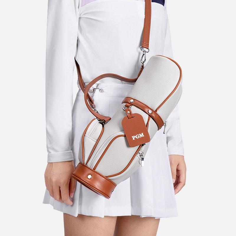 V562-B1057654060DBT-202508282341-01 Lightweight Golf Crossbody Bag For Women Compact Mini Ball Storage Solution - Grey Brown - Image 2