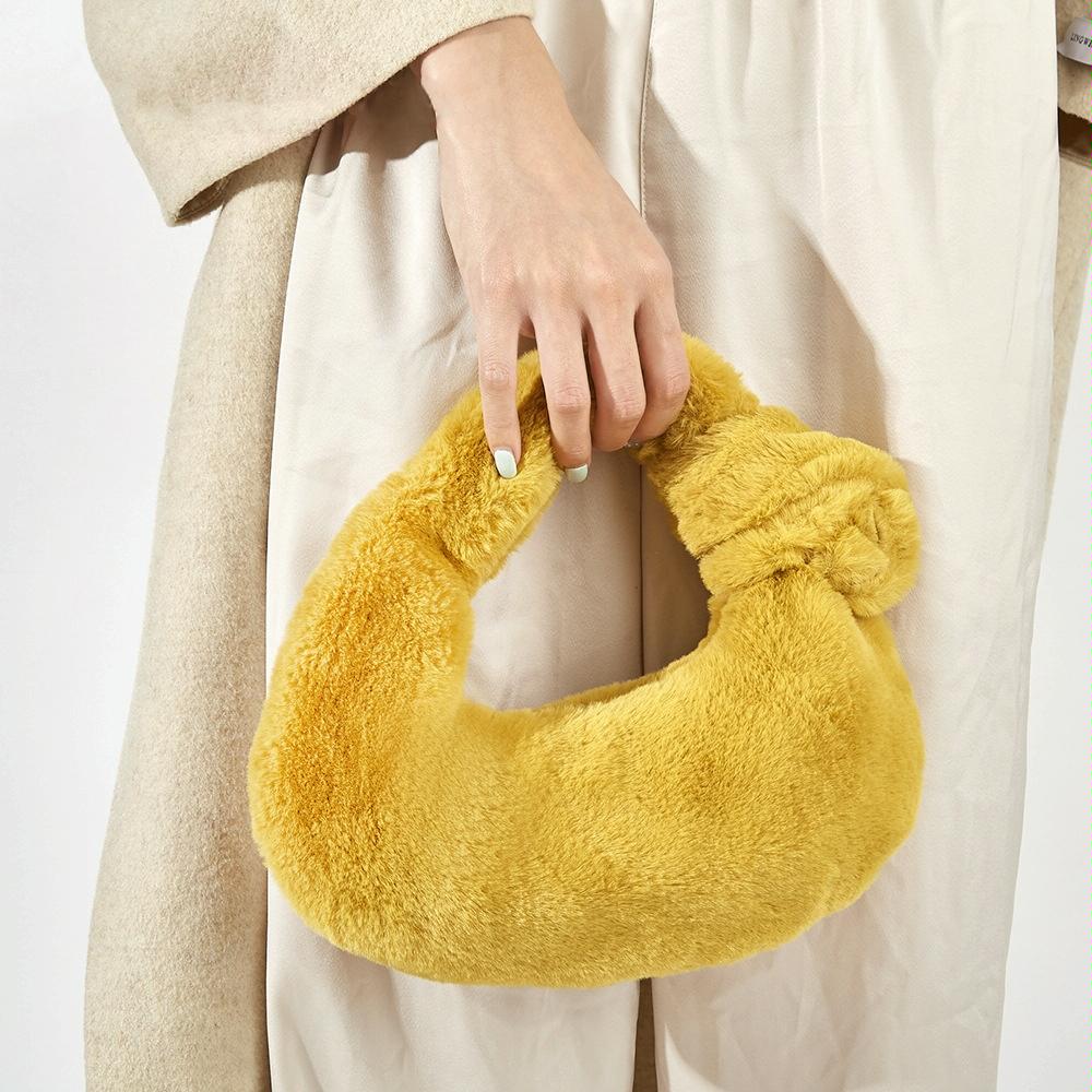 V562-B1062223060DBT-202508281415-12 Plush Rabbit Fleece Tote with Knotted Handles - Khaki - Image 13