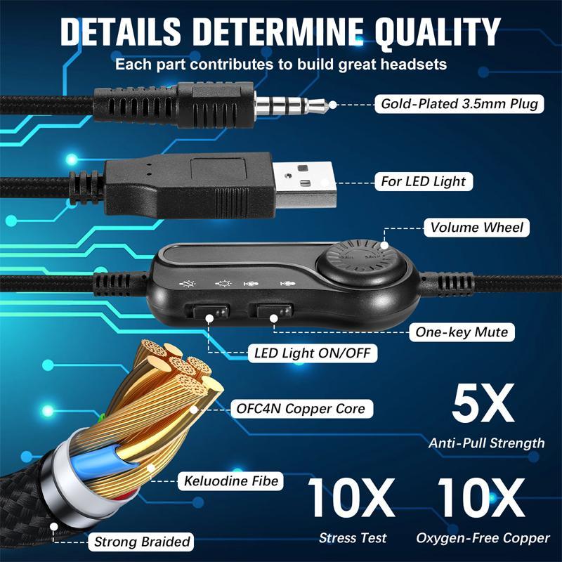 V562-B106357700ADE-202508292216-08 Omni-Directional Esports Headset 1.9M Length - White - Image 9