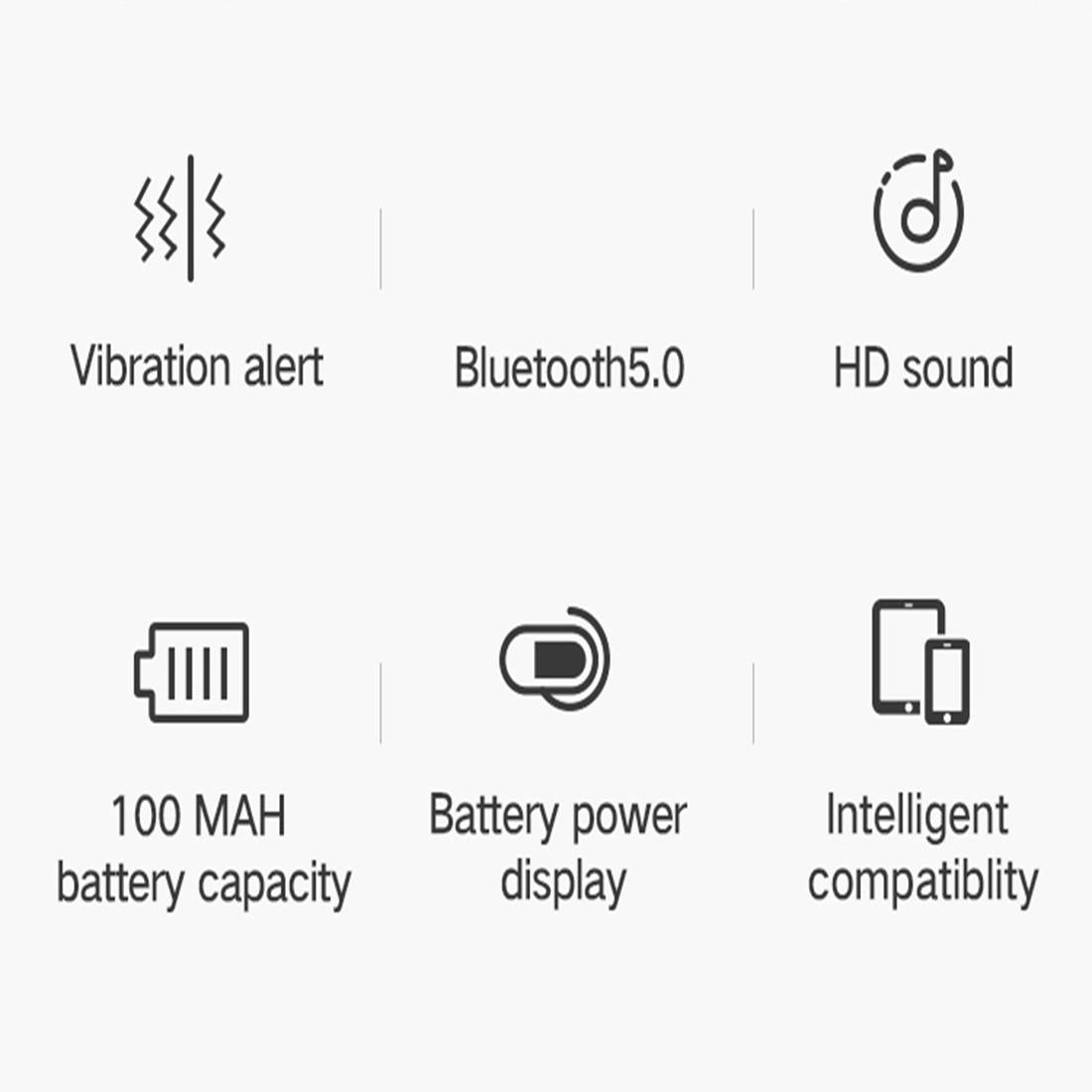 V562-B10712600AYS-202508281530-09 Wireless Bluetooth Earphone with Vibrating Alert and Clip - Black - Image 10