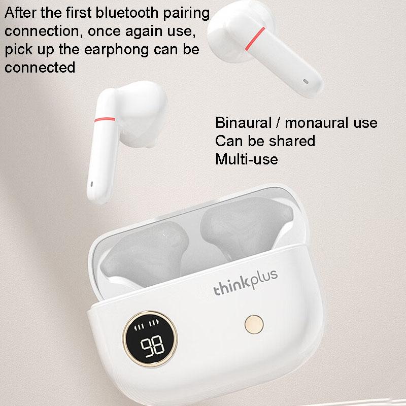 V562-B1080414060DBT-202508281525-04 Wireless Bluetooth Earphones with Digital Display and Charging Case - White - Image 5