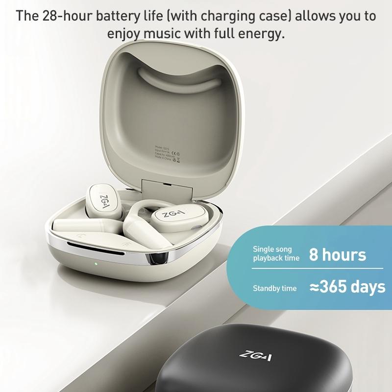 V562-B108043600ADE-202508280810-07 Wireless Bluetooth Earphone - Ear-mounted - Beige - Image 8