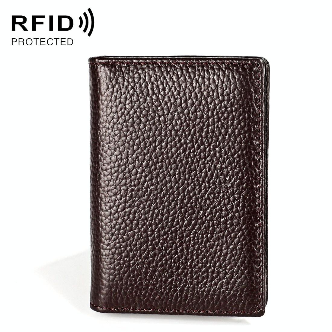 V562-B10849500ADE-202508281615-02 Men Leather Rfid Card Holder - Blocking Technology - Coffe - Image 3