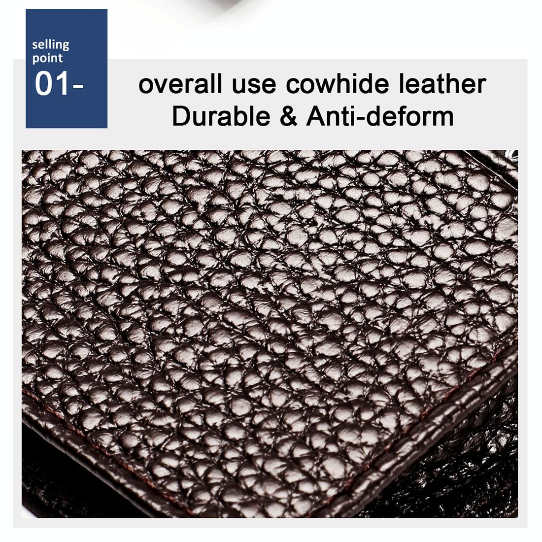 V562-B10849500ADE-202508281615-07 Men Leather Rfid Card Holder - Blocking Technology - Coffe - Image 8