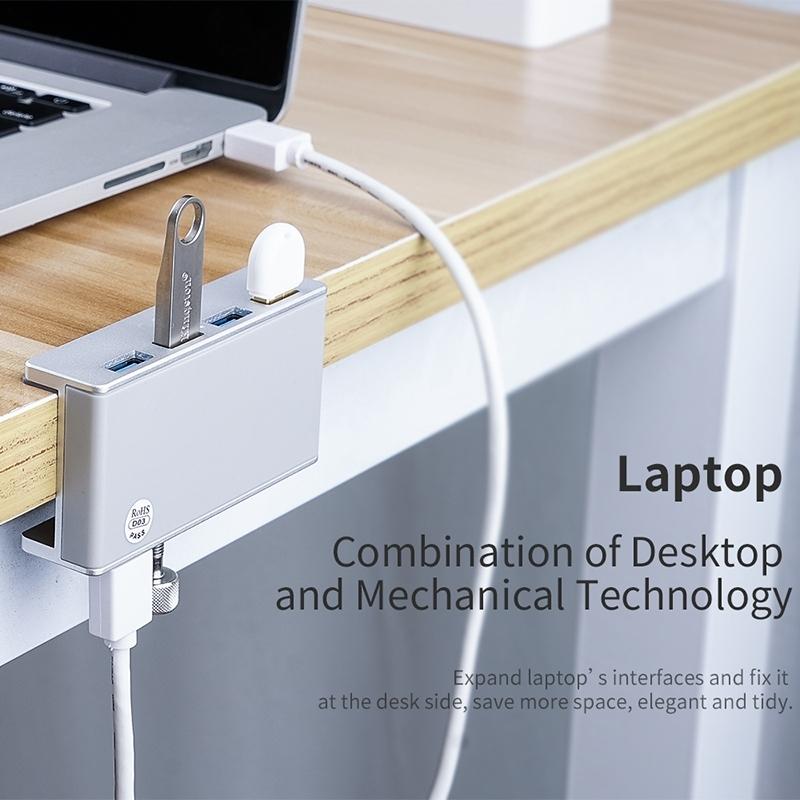 V562-B10896600AYS-202508292125-05 Aluminum 4-Port Usb3.0 Clip Hub Black - Sya00669801B - Image 6