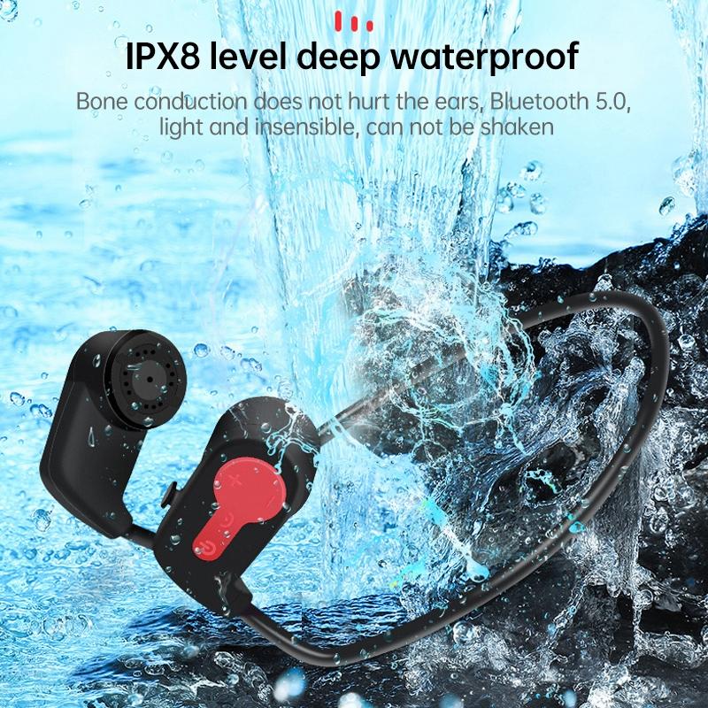 V562-B1091700550DBT-202508290135-08 Waterproof K3 Bone Conduction Bluetooth Headphones - 16gb Ram - Red - Image 9