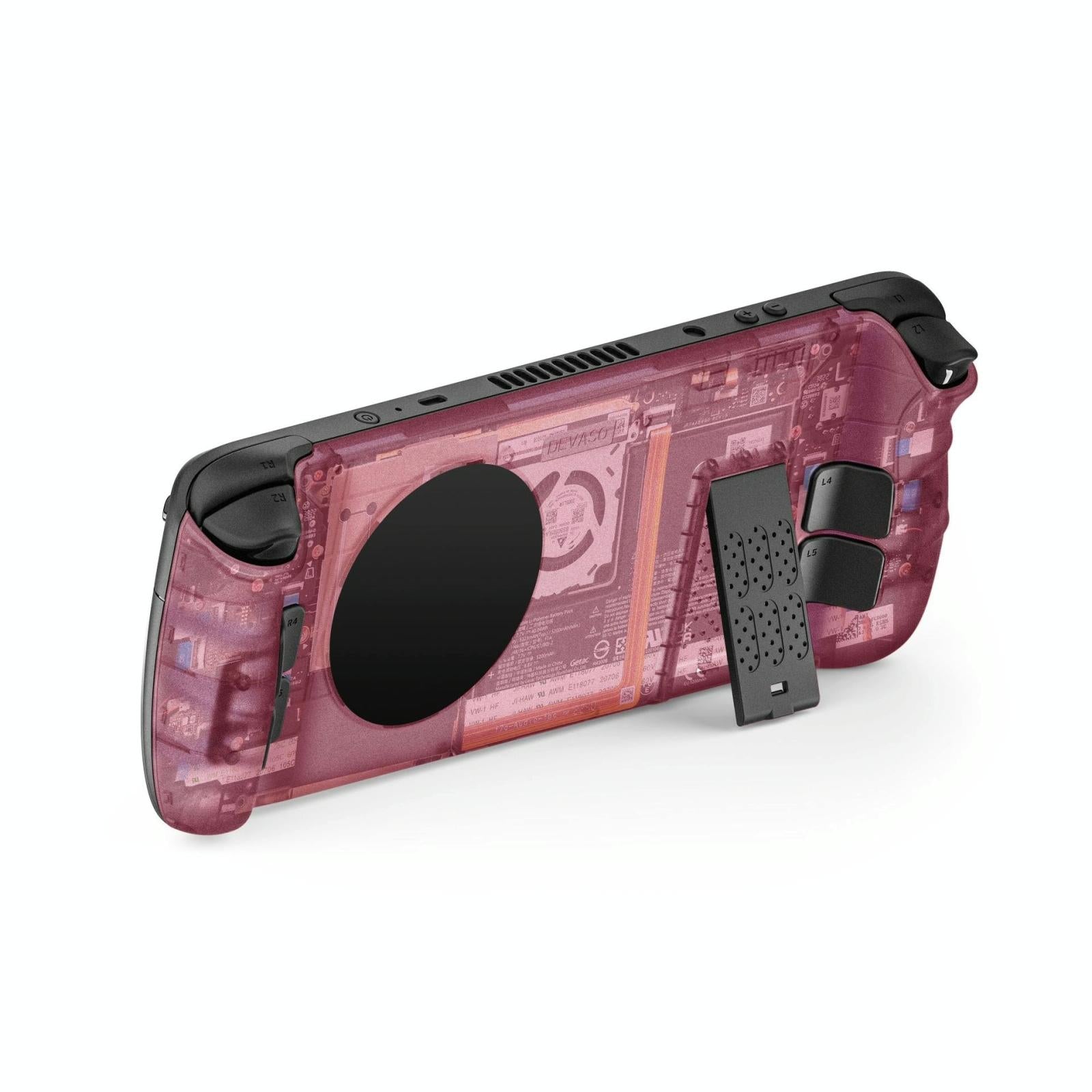 V562-B1099035060DBT-202508280935-00 Steam Deck Gaming Console Case With Transparent Thermal Back And Bracket - Pink - Image 1