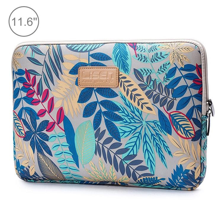 V562-B4113BL-202508290240-07 Colourful Leaves Sleeve Case Briefcase with Zipper - Black - Image 8