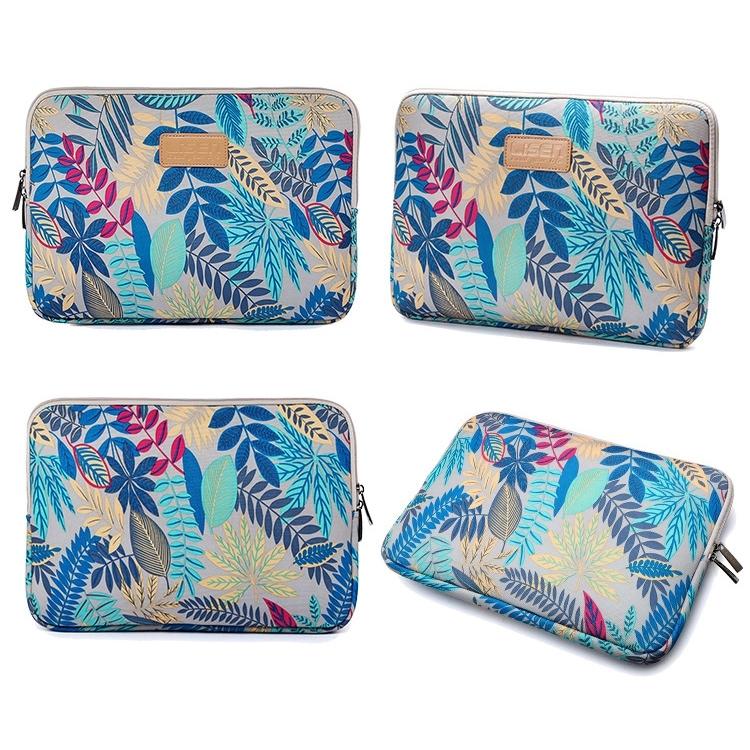 V562-B4113BL-202508290240-09 Colourful Leaves Sleeve Case Briefcase with Zipper - Black - Image 10
