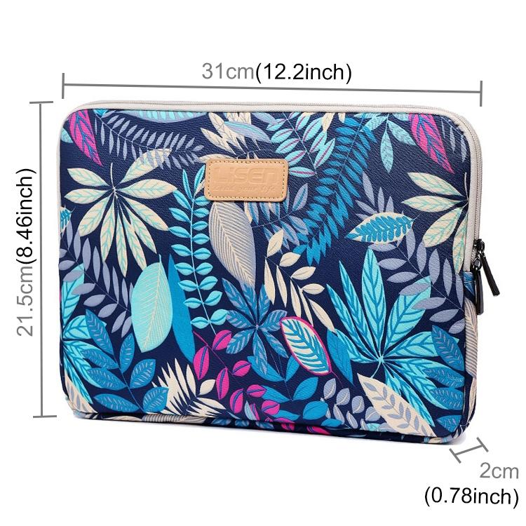V562-B4113BL-202508290240-14 Colourful Leaves Sleeve Case Briefcase with Zipper - Black - Image 15