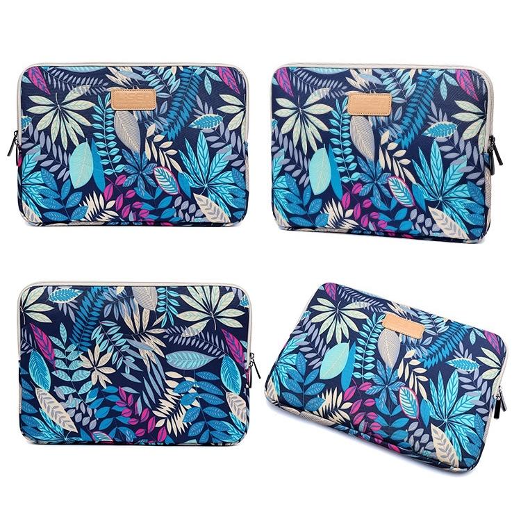 V562-B4113BL-202508290240-15 Colourful Leaves Sleeve Case Briefcase with Zipper - Black - Image 16