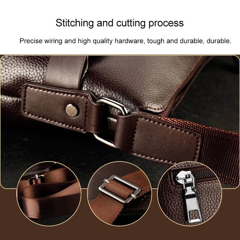 V562-B9163BCC-202508282330-06 2 In 1 Men Pu Leather Shoulder Bag Handbag - Black - Image 7