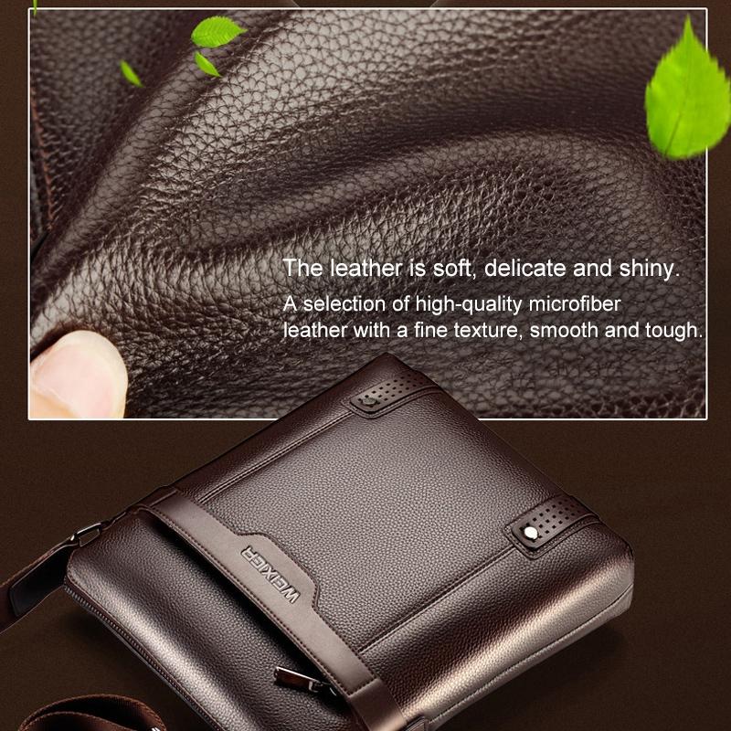V562-B9163BCC-202508282330-07 2 In 1 Men Pu Leather Shoulder Bag Handbag - Black - Image 8