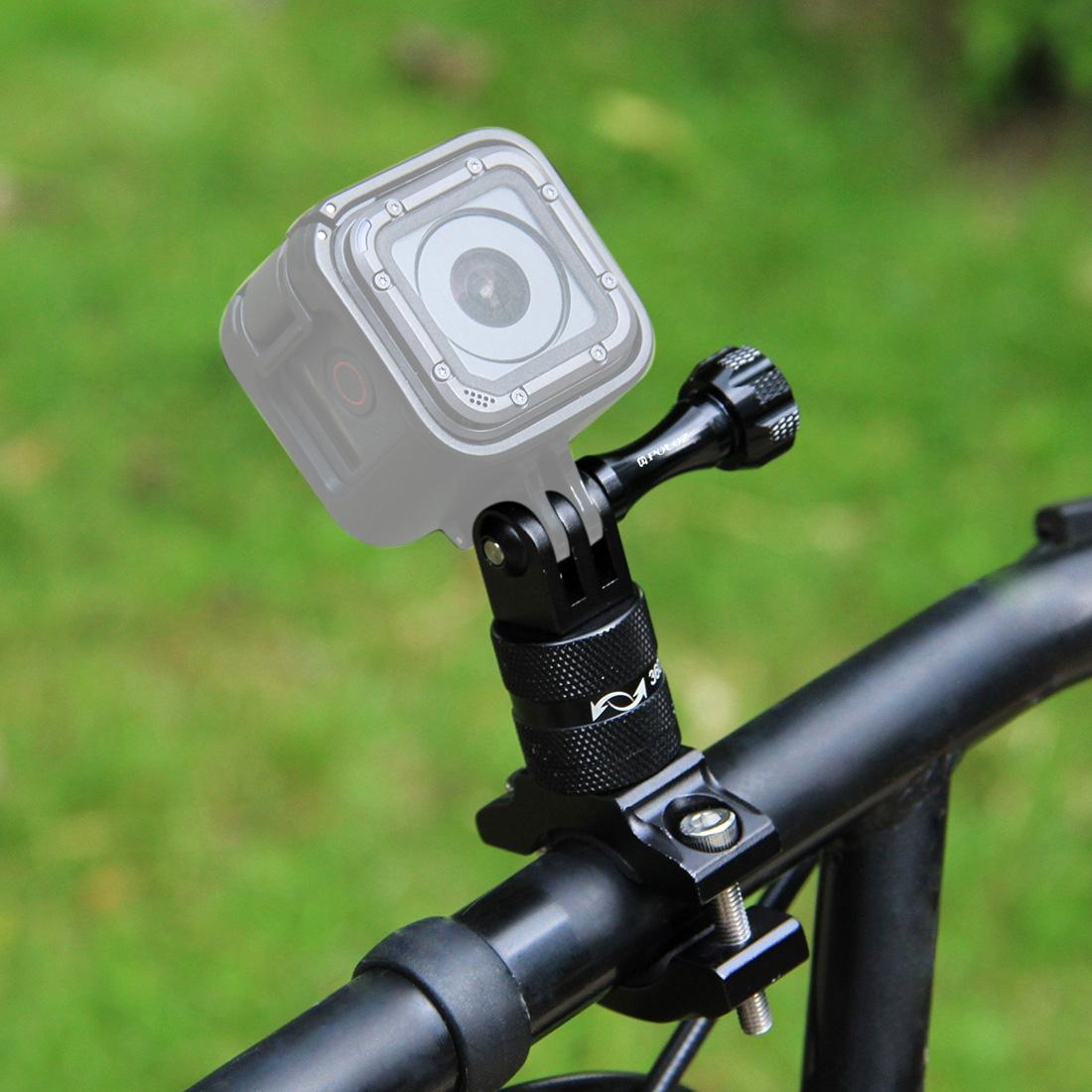 V562-BLACK-202508280537-00 Universal Bike Handlebar Mount for Action Cameras - 360 Degree Rotation - Pu223B - Image 1
