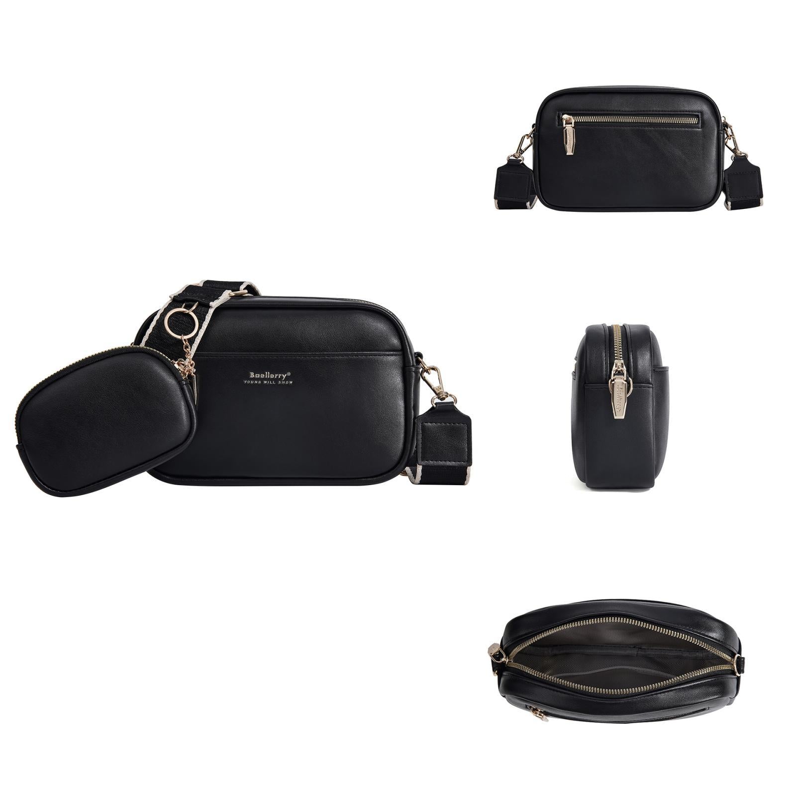 V562-C1035485060DBT-202508291245-00 Small Square Pu Crossbody Bag For Women High Capacity - Black - Image 1