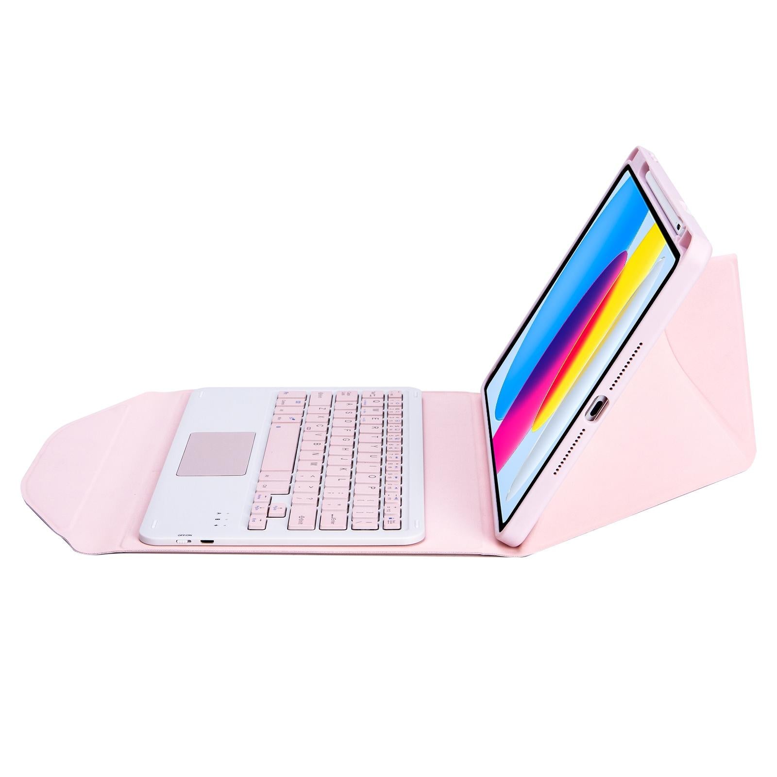 V562-C103575400ADE-202508290711-04 Bluetooth Keyboard Leather Tablet Case With Pen Slot And Touchpad - Green - Image 5