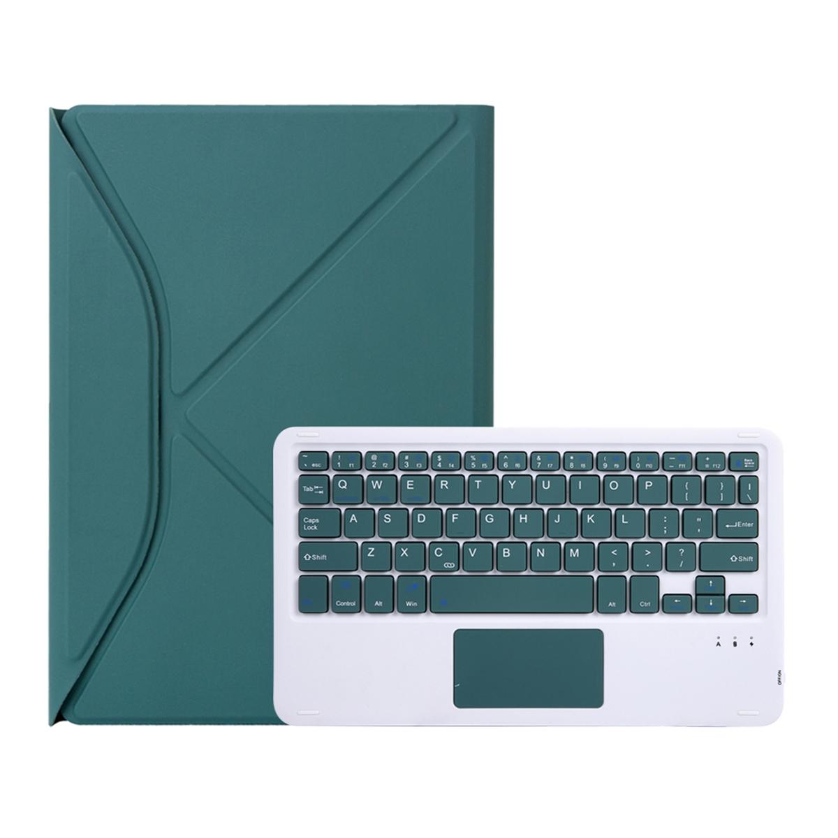 V562-C103575400ADE-202508290711-07 Bluetooth Keyboard Leather Tablet Case With Pen Slot And Touchpad - Green - Image 8