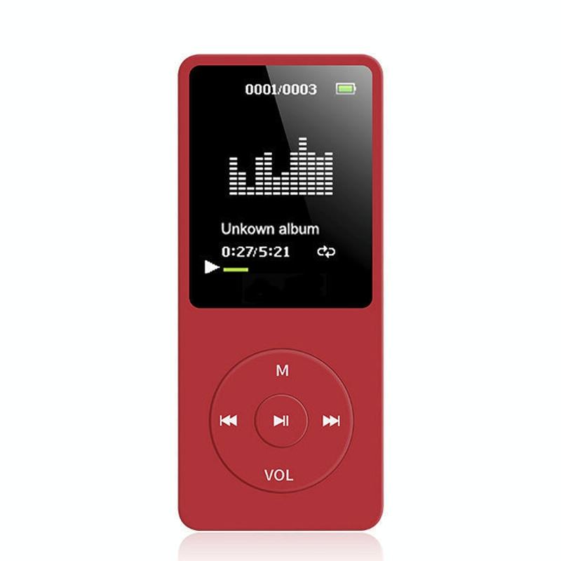 V562-C1051722060DBT-202508291125-00 Ultra Thin Screen Mp4 Player Lossless Sound - Red - Image 1