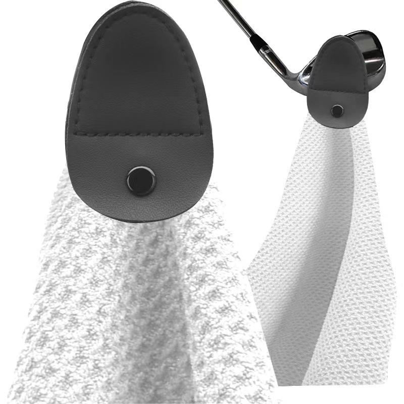 V562-C1059205060DBT-202508290235-00 Microfiber Waffle Golf Towel Magnetic For Easy Cleaning - White - Image 1