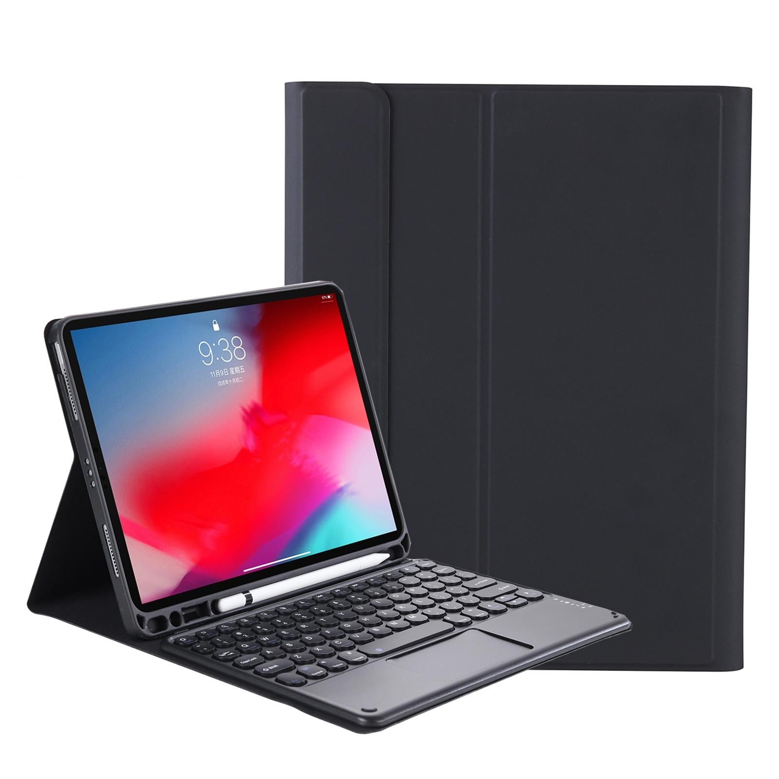 V562-C108394100ADE-202508290840-06 Detachable Bluetooth Keyboard Leather Case For Ipad Air 4 / 5 With Touch Control And Skin Feel Texture - Dark Green - Image 7