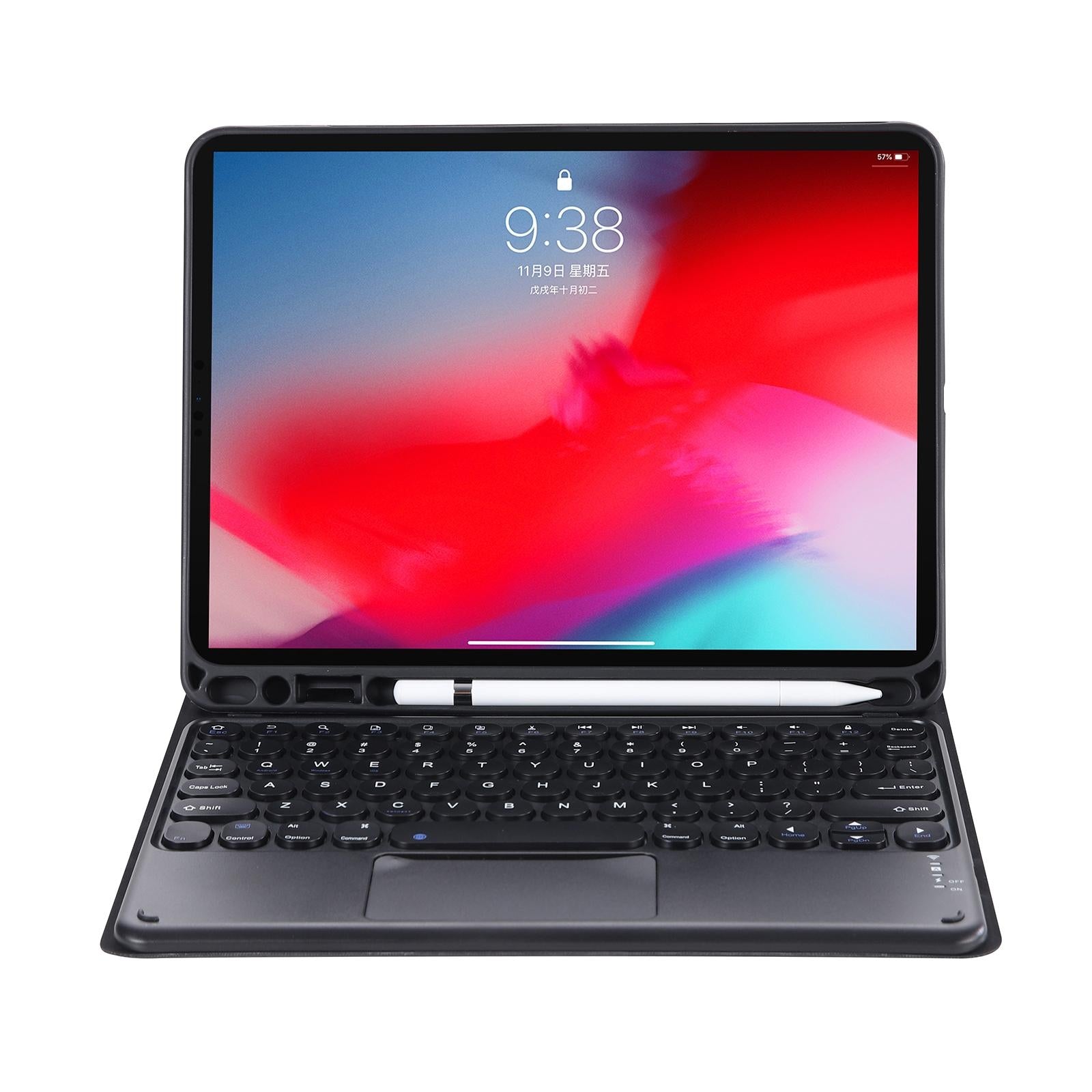 V562-C108394100ADE-202508290840-11 Detachable Bluetooth Keyboard Leather Case For Ipad Air 4 / 5 With Touch Control And Skin Feel Texture - Dark Green - Image 12