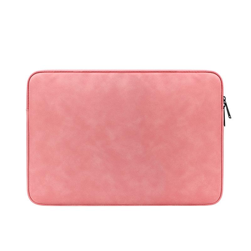 V562-C2044833060DBT-202508290530-09 Lightweight Waterproof Lambskin Laptop Sleeve - Fits 14.1-15.4 Inches - Pink - Image 10