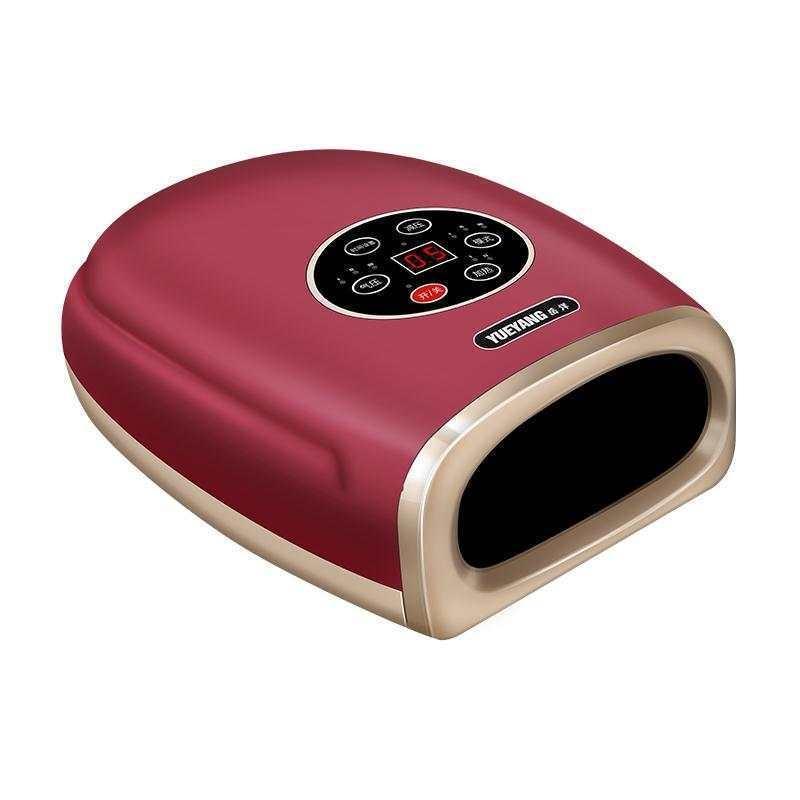 V562-C2097296950DBT-202508292227-00 Hand Finger Joint Massager Wrist Palm Physiotherapy Mouse Meridian Acupoint Charging Amber Gold - Rose Red - Image 1