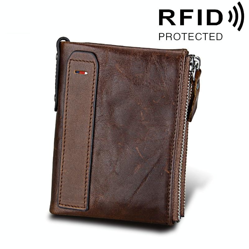 V562-C5801BCC-202508280725-00 Men Leather Rfid Blocking Card Holder Wallet - 12.1x9.4x2.7cm - Ccb1085C - Image 1