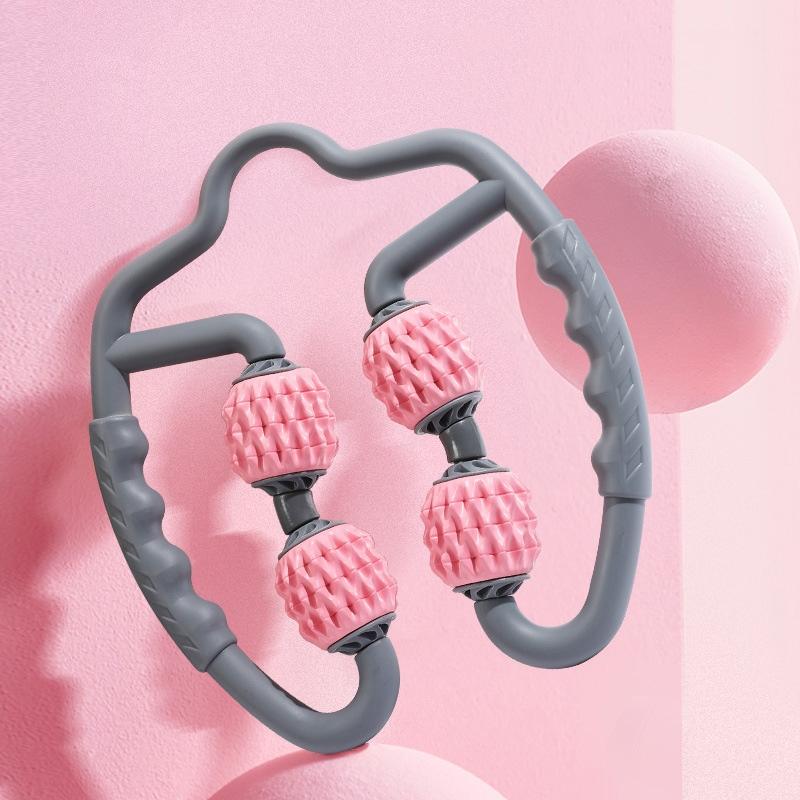 V562-D1024891750DBT-202508292120-00 Muscle Massage Roller Foam Shaft For Yoga & Fitness - Fish Bones Type Cherry Pink - Image 1