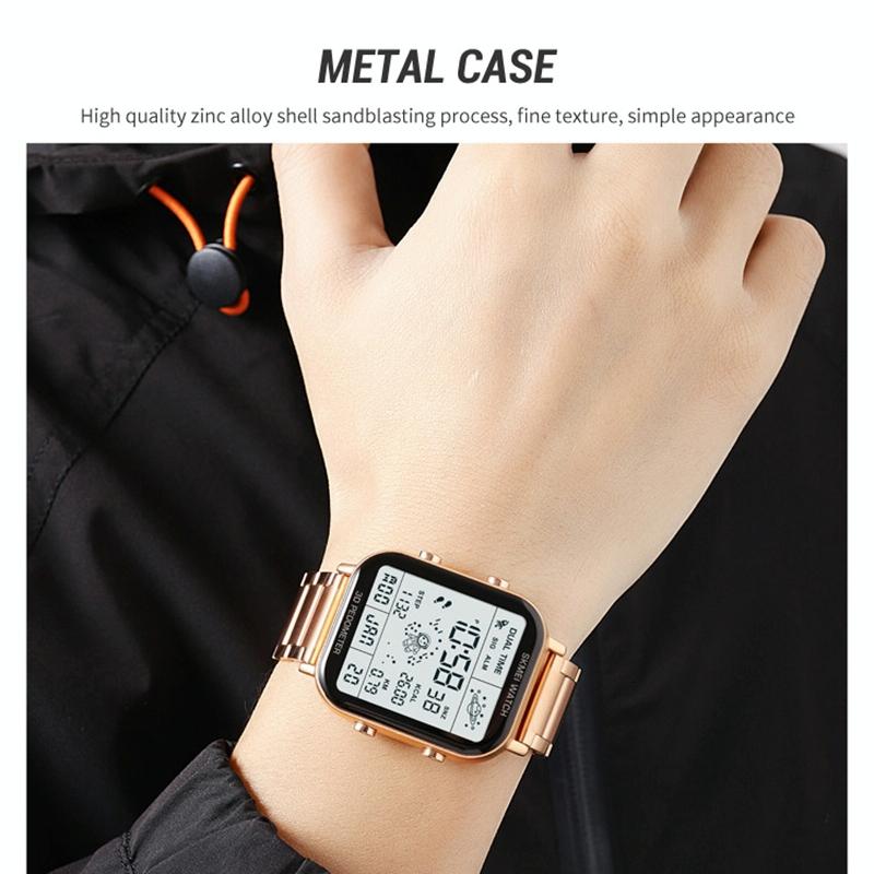 V562-D106827500ADE-202508281220-05 1888 Men Multifunctional Waterproof Digital Watch - Stainless Steel 30m - Black - Image 6