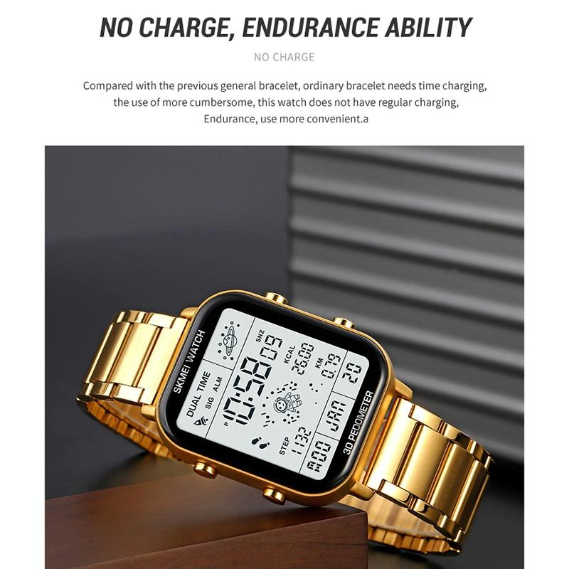 V562-D106827500ADE-202508281220-07 1888 Men Multifunctional Waterproof Digital Watch - Stainless Steel 30m - Black - Image 8