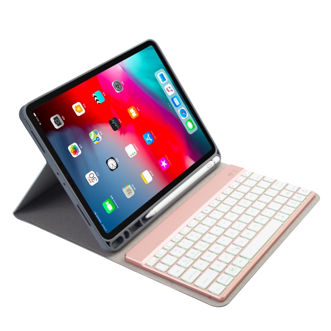 V562-D10701300ADE-202508272202-05 Multi-Colour Backlit Bluetooth Keyboard Case For Ipad Pro 11 With Holder & Pen Slot - Image 6