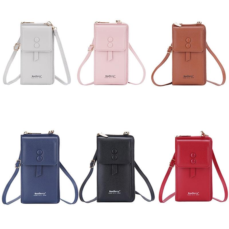 V562-D1077583060DBT-202508291053-02 Adjustable Crossbody Phone Bag With Multi Card Slots - Pink - Image 3