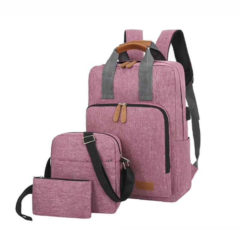 V562-D1079712750DBT-202508281746-01 3-in-1 Student Usb Backpack - Multi-functional - Pink - Image 2