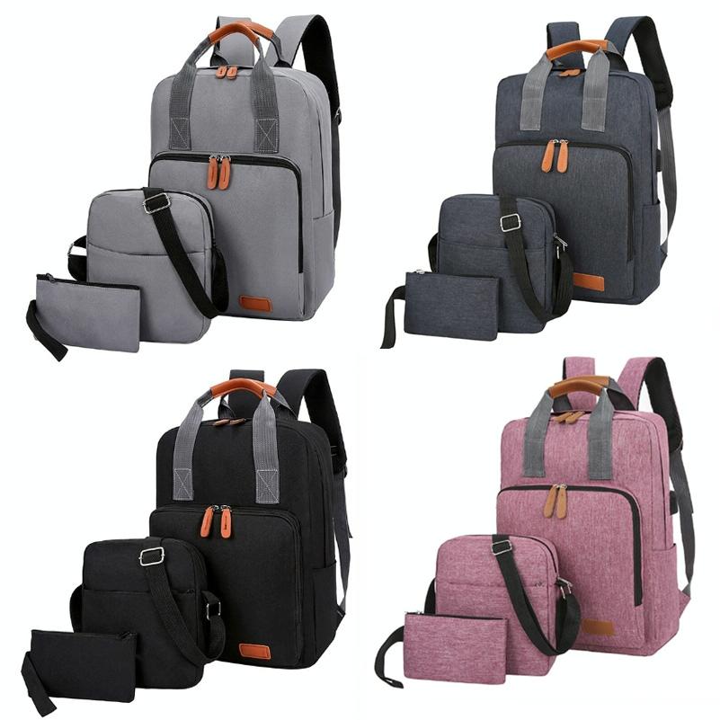 V562-D1079712750DBT-202508281746-02 3-in-1 Student Usb Backpack - Multi-functional - Pink - Image 3
