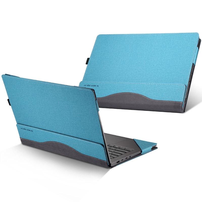 V562-D2022591060DBT-202508290755-01 Protective Leather Case For Hp Envy 13-Aq / Ah Laptops - Gray Cobalt Blue - Image 2