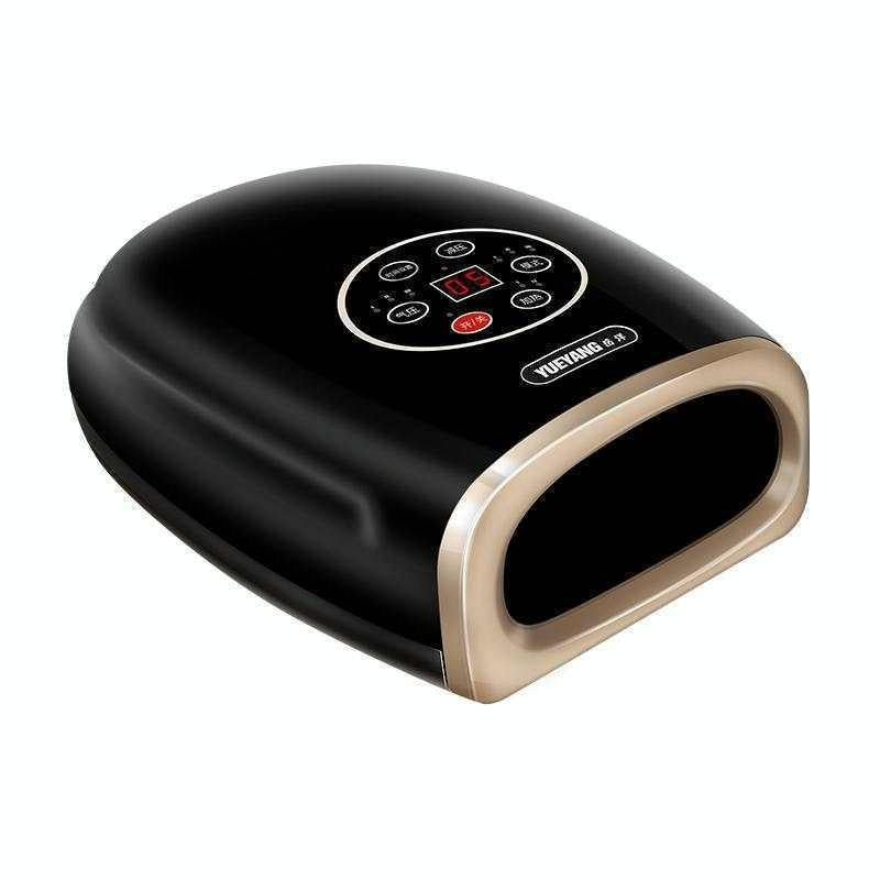 V562-D2097296950DBT-202508292230-00 Hand Finger Joint Massager Wrist Palm Physiotherapy Mouse Meridian Acupoint Charging Amber Gold - Pearl Black - Image 1