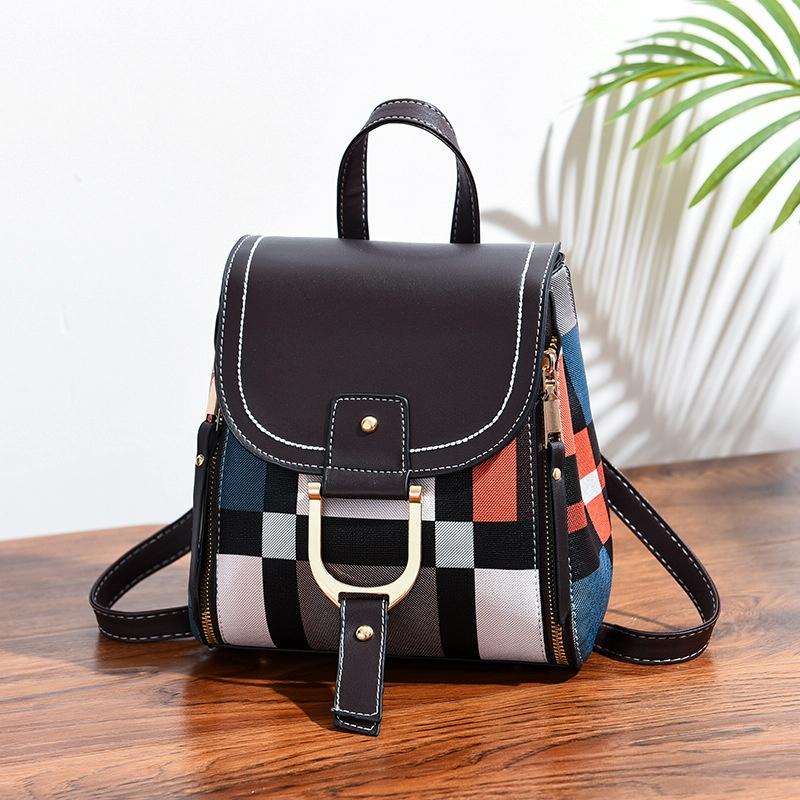 V562-E1075232060DBT-202508281755-00 Stylish Ladies Leather Backpack - Soft Pu Material - Coffee - Image 1